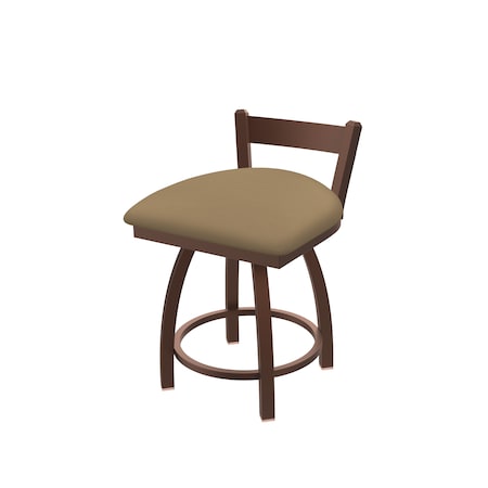 Holland Bar Stool Co 18" Low Back Swivel Vanity Stool, Bronze Finish, Canter Sand Seat 82118BZ013
